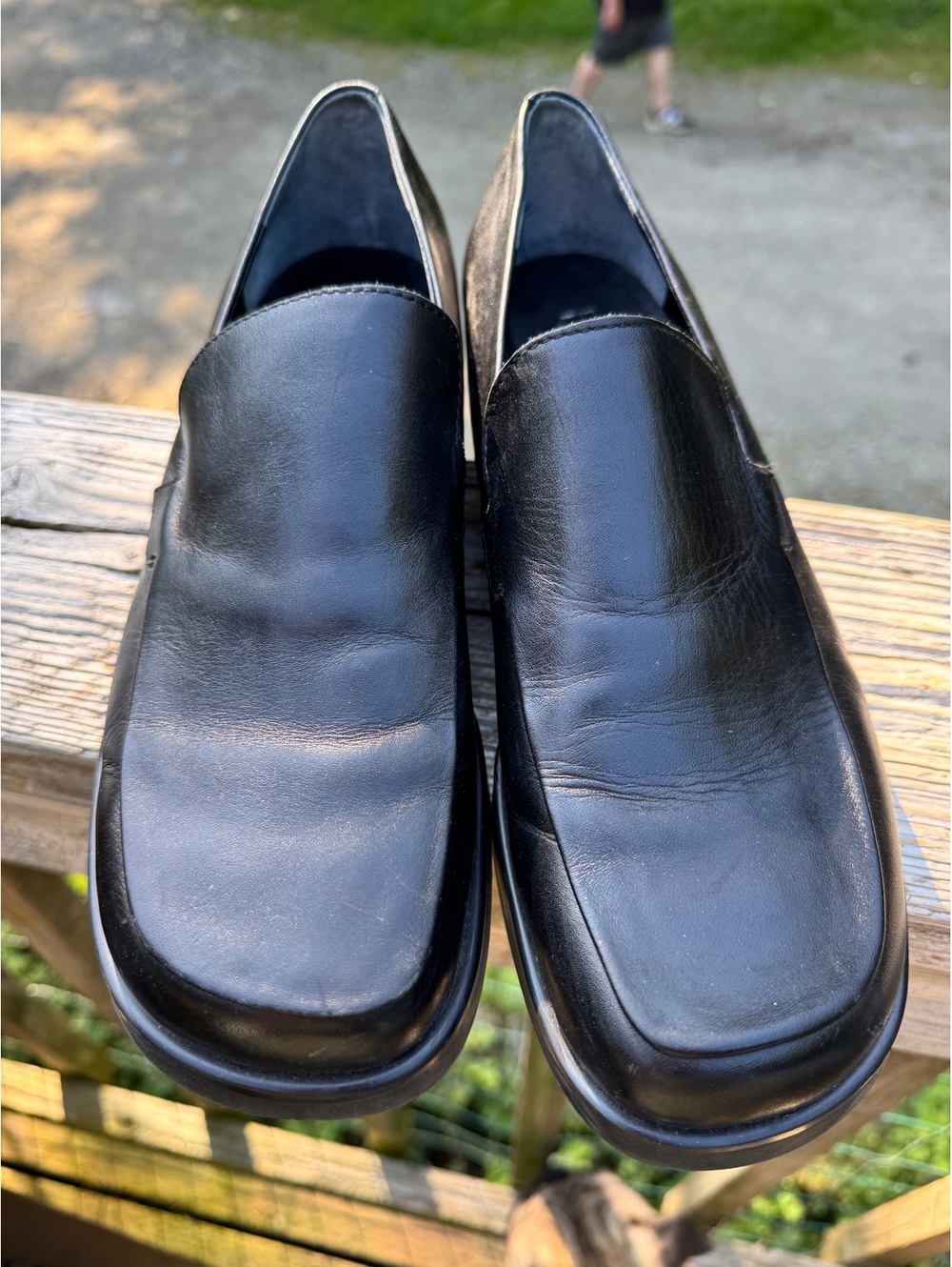 Franco Sarto Black Leather Slip-On Dress Shoes woMen's Size 10 M